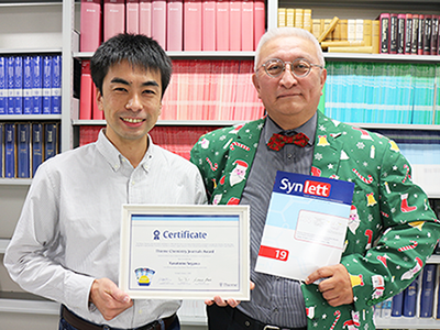 瀬川泰知准教授がThieme Chemistry Journals Award 2022を受賞