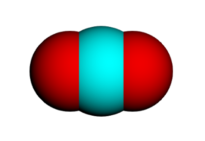 二酸化炭素分子 CO₂ の画像