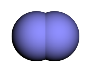 窒素分子 N₂ の画像