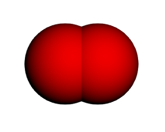 酸素分子 O₂ の画像